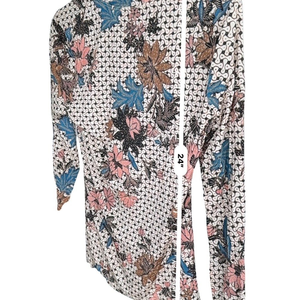 Ulla Johnson Floral Feminine Romantic Eve Top M Long Sleeve Lightweight Stretchy - Picture 8 of 8